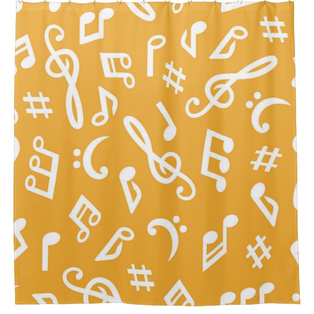 Cortina De Ducha Patrón musical (Anverso)