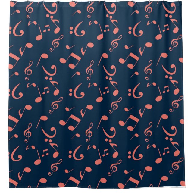 Cortina De Ducha Patrón musical (Anverso)