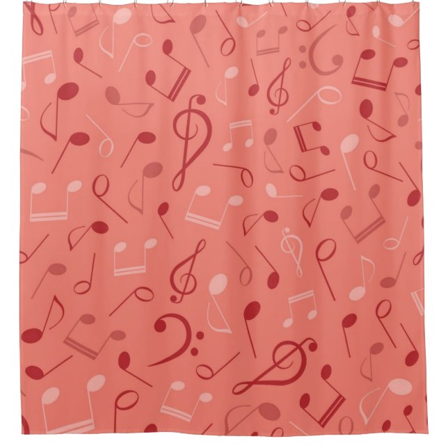 Cortina De Ducha Patrón musical (Anverso)