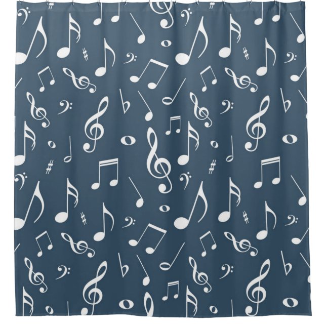 Cortina De Ducha Patrón musical (Anverso)