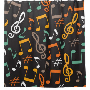 Cortina De Ducha Patrón musical