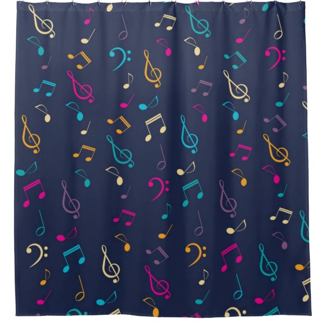 Cortina De Ducha Patrón musical (Anverso)