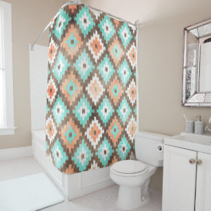 Cortina De Ducha Patrón musulmán moderno de origen étnico kilim acu