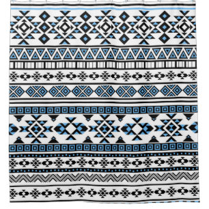 Cortina De Ducha Patrón Navajo Geométrico del Triángulo Étnico