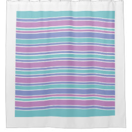 Cortina De Ducha Patrón rayado Pastel