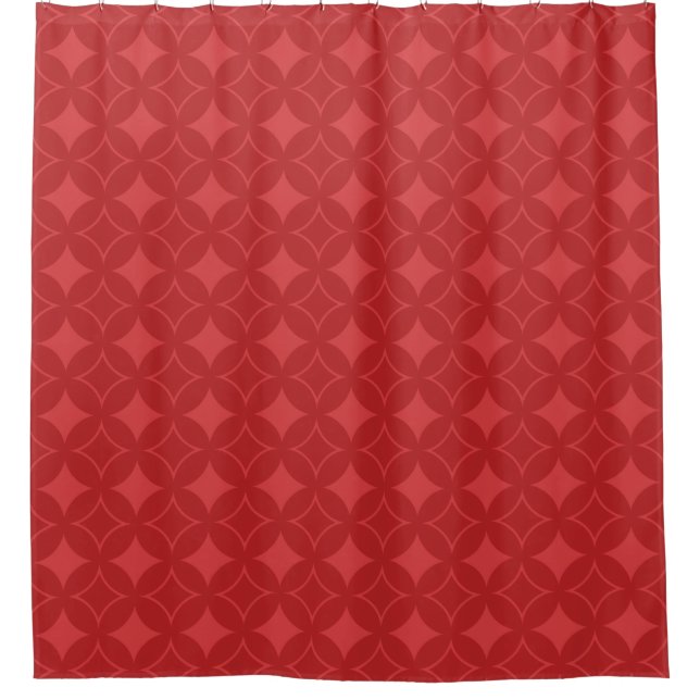 Cortina De Ducha Patrón rojo shippo (Anverso)