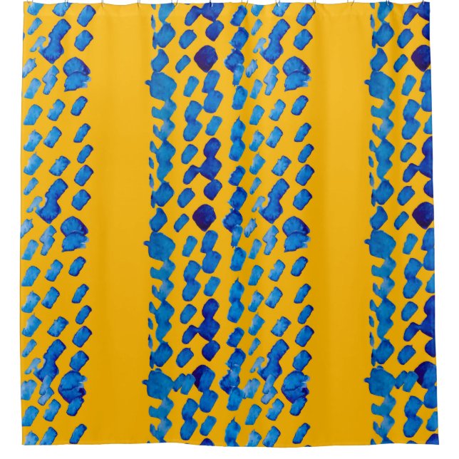 Cortina De Ducha Patrón transparente de acuarela con puntos abstrac (Anverso)