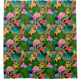 Cortina De Ducha Patrón tropical