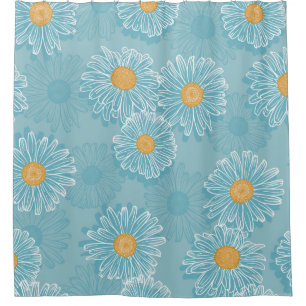 Cortina De Ducha patrón vintage floral sin soldadura. Fondo de sali