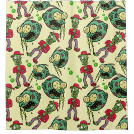 Cortina De Ducha Patrón Zombie Enfermo