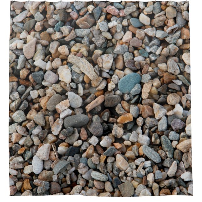 Cortina De Ducha Pavement pebble textureabstract, home decor, backg (Anverso)