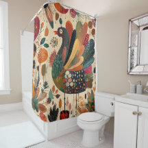 Pavo de otoño retro boho patchwork