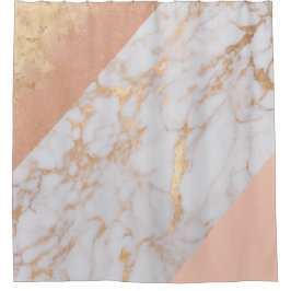 Cortina De Ducha Peachy Marble Elegance