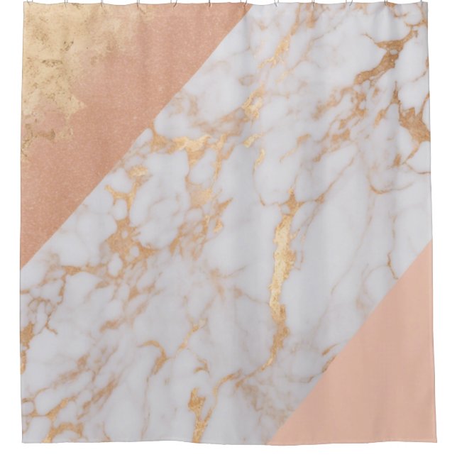 Cortina De Ducha Peachy Marble Elegance (Anverso)
