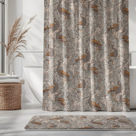 Cortina De Ducha Peacock Garden in Saffron Grey Beige