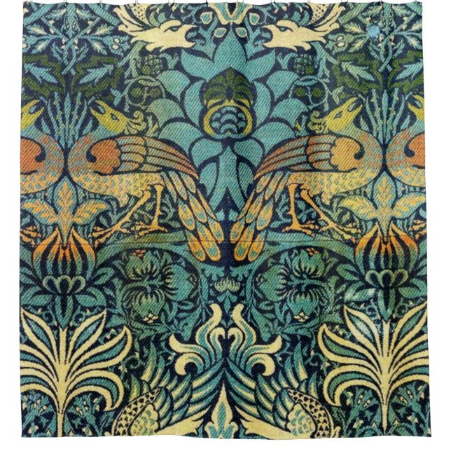 Cortina De Ducha Peacock Y Dragón William Morris (Anverso)