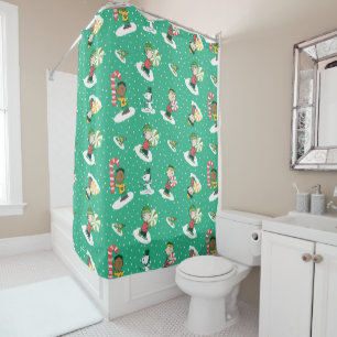 Cortina De Ducha Peanuts Peppermint Dreams Snowflake Pattern