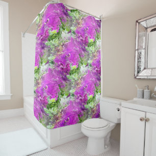 Cortina De Ducha Pelando Petunias.....