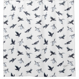 Cortina De Ducha Penguin Flight Squad | Ocean Art Design