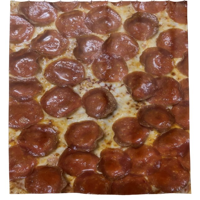 Cortina De Ducha Pepperoni Pizza (Anverso)