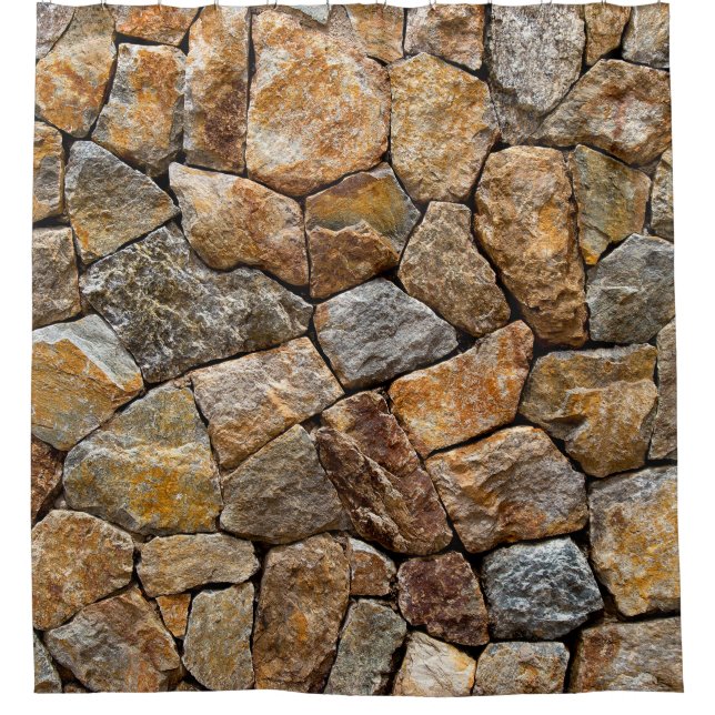 Cortina De Ducha Pequeña pared de piedra granulada  (Anverso)
