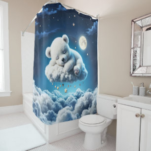 Cortina De Ducha Pequeñas nubes estrellas de peluche arte de fantas