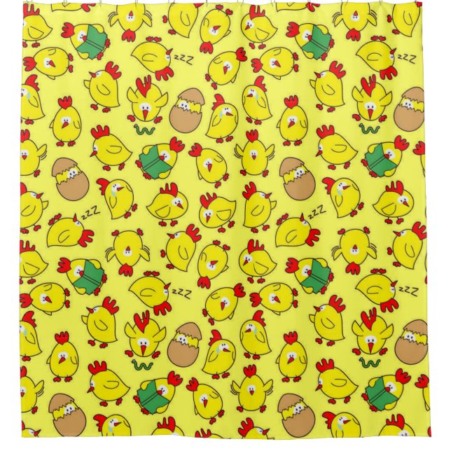 Cortina De Ducha Pequeño Chicky Chicky (Anverso)