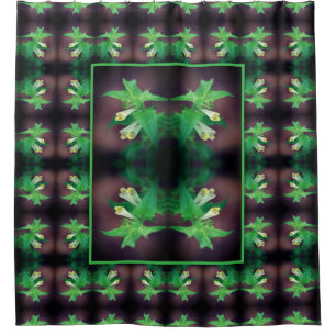 Cortina De Ducha Pequeño resumen de flores silvestres blancas