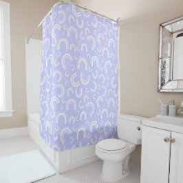 Cortina De Ducha Periwinkle boho rainbows
