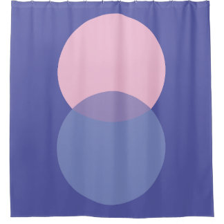 Cortina De Ducha Periwinkle y rosa