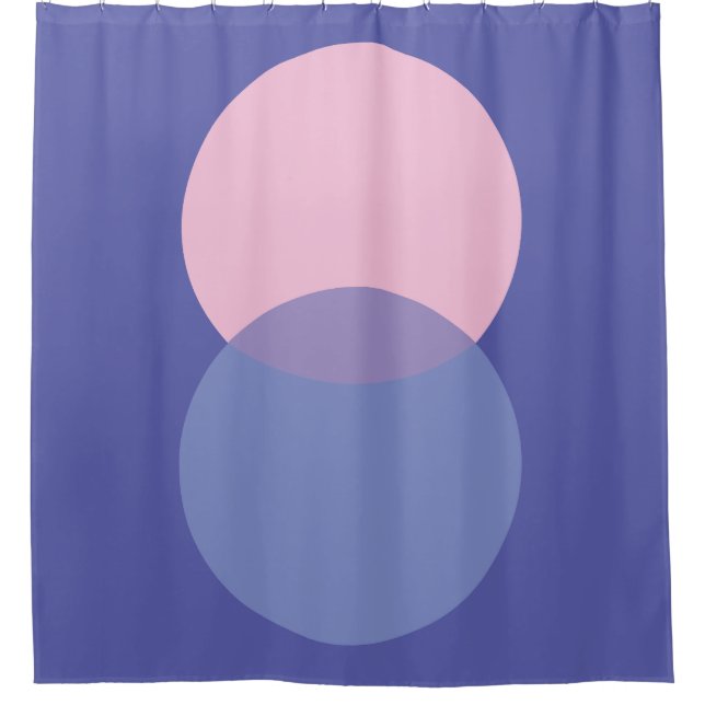 Cortina De Ducha Periwinkle y rosa (Anverso)