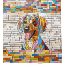 Perro Dachshund - mosaico doxie-colorido