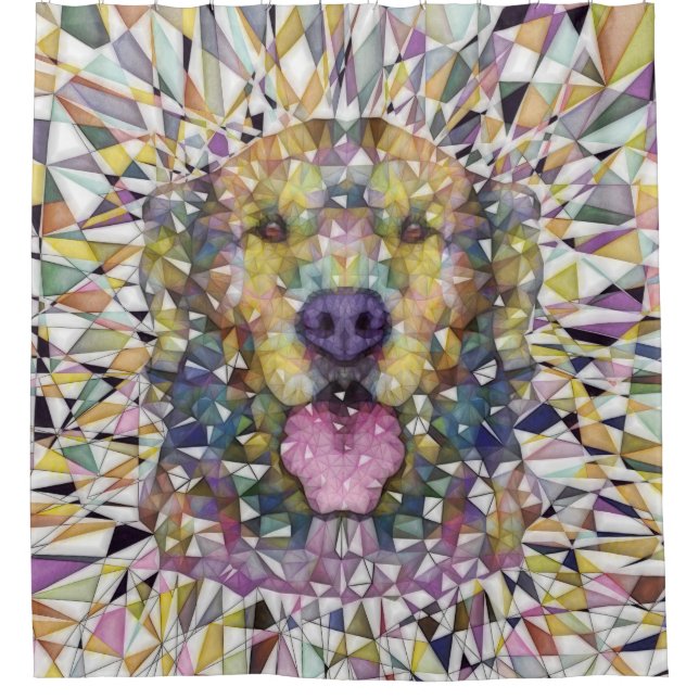 Cortina De Ducha perro del arco iris (Anverso)