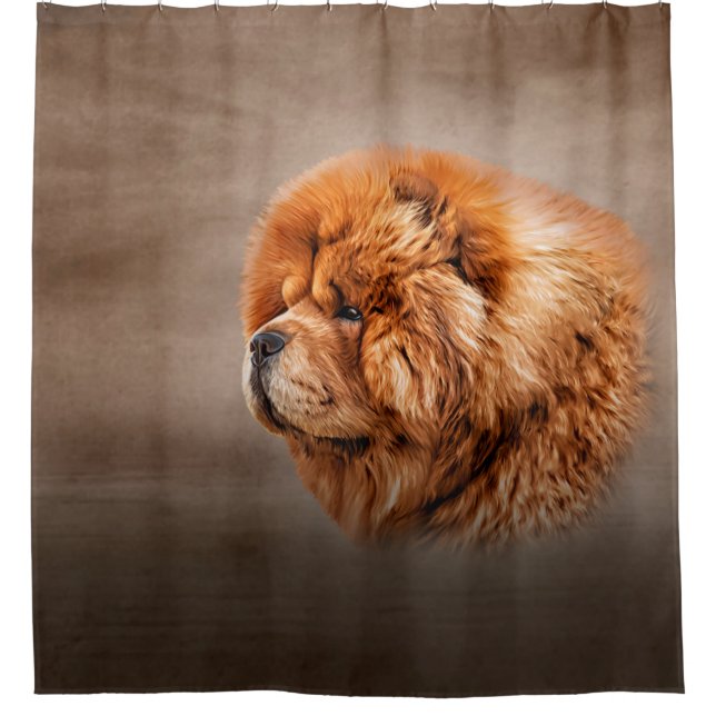 Cortina De Ducha Perro dibujante mascota (Anverso)
