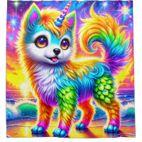 Perro Unicornio arcoiris