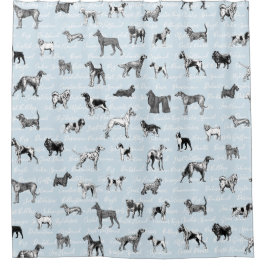 Cortina De Ducha Perros de época