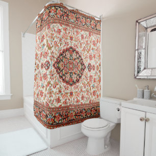 Cortina De Ducha Persia Qum Tan Cream Red