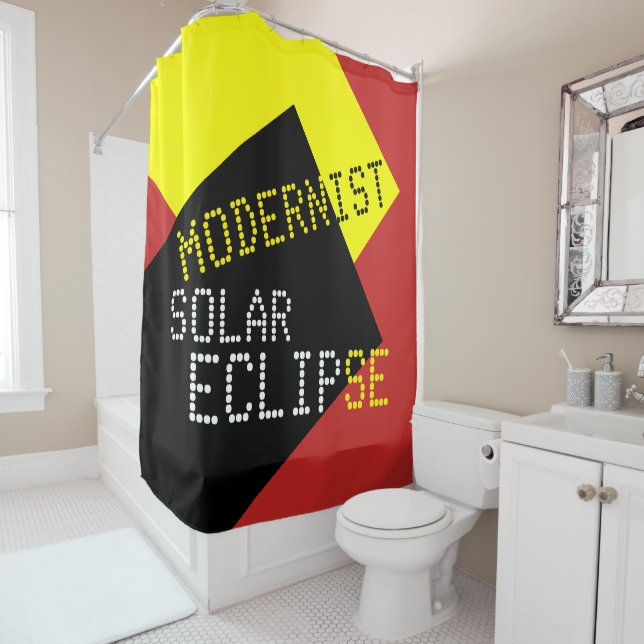 Cortina De Ducha Personalizable divertido del eclipse solar moderni (In situ)