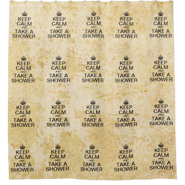 CORTINA DE DUCHA PERSONALIZABLE MANTENER LA CALMA Y TOMAR UNA DUCHA (Anverso)