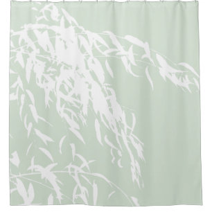 Cortina De Ducha Personalizable Willow Silhouette Sea Green Bath