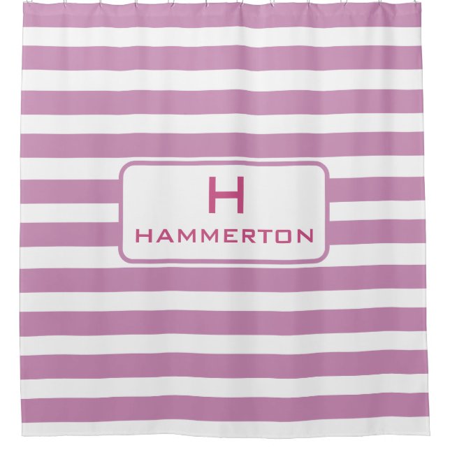 Cortina de ducha personalizada con línea (Anverso)