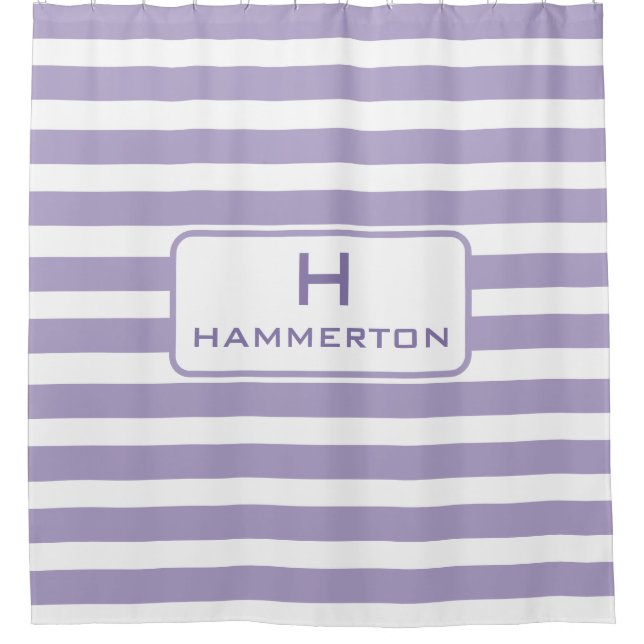 Cortina de ducha personalizada con línea (Anverso)