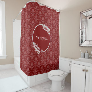 Cortina de ducha personalizada de Damask elegante