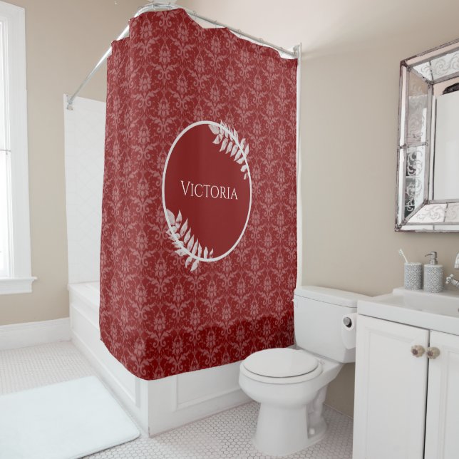 Cortina de ducha personalizada de Damask elegante  (In situ)