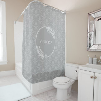 Cortina de ducha personalizada de Damask elegante 