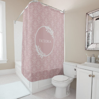 Cortina de ducha personalizada de Damask elegante 