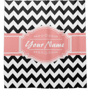 Cortina de ducha personalizada del patrón Chevron