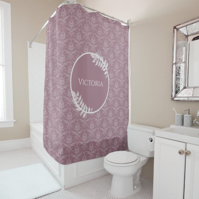 Cortina de ducha personalizada Mauve Elegant Damas (In situ)