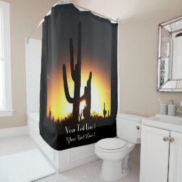 Cortina de ducha personalizada Saguaro Sunset