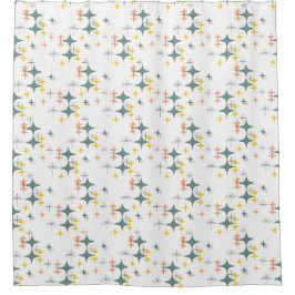 Cortina De Ducha Personalizado atómico moderno de Eames Starbursts